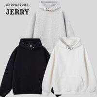 Áo hoodie trơn nam nữ nỉ bông cao cấp form rộng,siêu dày  JERRYshop_STORE