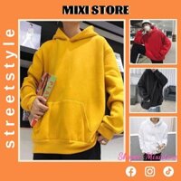 Áo hoodie trơn nỉ bông Hàn Quốc Mixistore