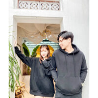 Áo Hoodie trơn vải nỉ - Đen