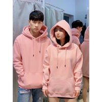 Áo Hoodie trơn vải nỉ - HỒNG