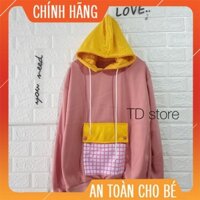 Áo Hoodie Túi Kẻ Caro Giảm Giá Sốc