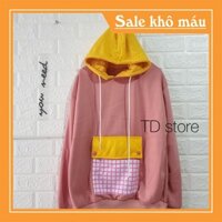 Áo Hoodie Túi Kẻ Caro Hot