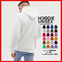 Áo hoodie unisex 2T Store H05 màu trắng - Áo khoác nỉ chui đầu nón 2 lớp dày dặn đẹp chất lượng Xịn