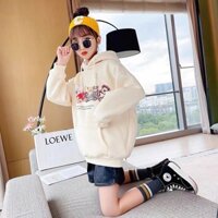 Áo hoodie unisex Chan Chan form rộng nỉ bé gái GẤU VÀ NHỮNG NGƯỜI BẠN thời trang thu đông trẻ em từ 4 đến 10 tuổi