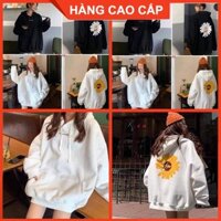 Áo Hoodie Unisex Form Rộng, Áo Khoác Thun Nỉ Hoa Cúc