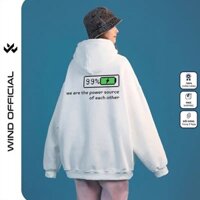 Áo hoodie unisex form rộng WIND POWER bản Premium nỉ ngoại nam nữ oversize