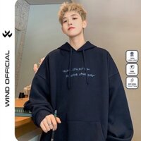 Áo Hoodie unisex form rộng WIND nỉ bông OUTDOOR thời trang thu đông nam oversize áo khoác chống nắng mùa hè