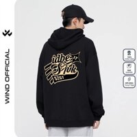 Áo Hoodie unisex form rộng WIND nỉ bông RETRO thời trang thu đông nam oversize áo khoác chống nắng mùa hè