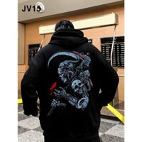 ÁO HOODIE UNISEX NAM NỮ (ÁO NỈ CÓ NÓN) thần chết con chim màu đỏ