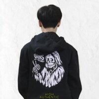 Áo hoodie Vans khóa kéo họa tiết phù thủy sau lưng