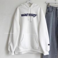 Áo hoodie WARM UP Ulzzang Hàn Quốc form rộng unisex nam nữ