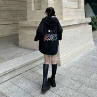 Áo Hoodie Zip, Áo Khoác Nỉ Dày Dặn 2 Túi Lớn in Chữ SWEEDER Phối Màu Siêu Hot - Đen  40-65Kg