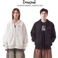 Áo Hoodie Zip Basic 𝑩𝒚𝒄𝒂𝒎𝒄𝒂𝒎 - Áo Khoác Nỉ Vải 2 Da Form Rộng Nam Nữ