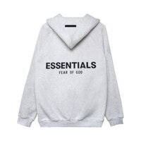 Áo hoodie zip FOG ESSENTIAL dài tay unisex oversize thời trang nam nữ chất liệu nỉ bông cực chất 2024
