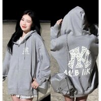 Áo hoodie zip MlB Like khóa kéo nỉ bông siêu dày form rộng ,áo khoác zip MlB Like nam nữ Bico Studio