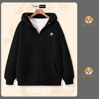 Áo Hoodie Zip THÊU, Áo Khoác Nam Nữ Unisex By PEABOO Mã HZ BST03 Hình Mini Chất Nỉ Bông Form Rộng Mũ 2 Lớp