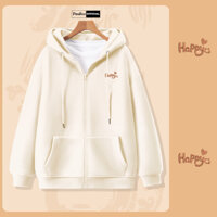 Áo Hoodie Zip THÊU, Áo Khoác Nam Nữ Unisex By PEABOO Mã HZ BST02 Hình Mini Chất Nỉ Bông Form Rộng Mũ 2 Lớp