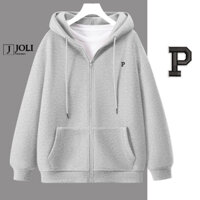 Áo Hoodie Zip THÊU, Áo Khoác Nam Nữ Unisex By JOLI BST Chữ Chất Nỉ Bông Form Rộng Mũ 2 Lớp J Joli Trendy