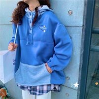 Áo hoodies , áo nỉ mũ unisex phối túi 2 màu siêu xinh M01