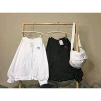 Áo Hoodies Nỉ Ngoại   FREESHIP  ÁO KHOÁC HOODIE NỮ UNISEX - ĐEN