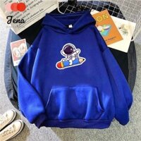 Áo Hooide Cotton 2 Lớp Hình Phi Hành Gia, Áo Hoodie From Rộng Hàn Quốc Jena