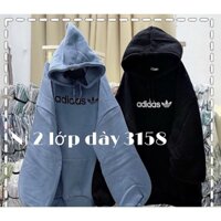 áo hoopdies in chữ adidas ( fomr rộng tay bồng mũ 2 lớp)