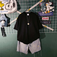 áo hydrogen quần áo thể thao Bộ áo thun ngắn tay mùa hè cho nam bộ rộng rãi thời trang phong cách Hàn Quốc với quần short thể thao thương hiệu thời trang đẹp trai