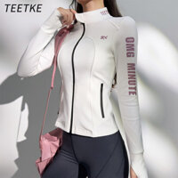 Áo Jacket thể thao đẹp trai mát mẻ chữ cái kiểu Mỹ Áo khoác đi xe đạp chạy bộ thời trang ôm dáng cổ đứng thu đông áo mới cho nữ