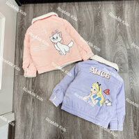 Áo jean chần bông lót lông cừu cho bé gái Disney xuất dư xịn (lỗi nhẹ)