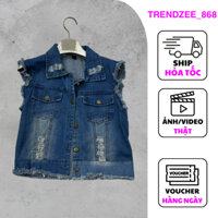 Áo Jean Nữ Ba Lỗ - Trend_Zee - Jean Gile Phong Cách Trẻ Trung Năng Động, Chất Liệu Cao Cấp