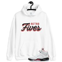 Áo Jordan 5 Retro Fire Red Crew, Retro Fives, Unisex Sweatshirt