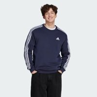 Áo Khoác Adidas Chính Hãng - Essentials Fleece 3-Stripes Sweatshirt - Xanh | JapanSport IJ6469