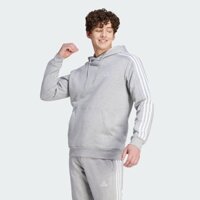 Áo Khoác Adidas Chính Hãng - Essentials Fleece 3-Stripes Hoodie - Xám | JapanSport IJ6474