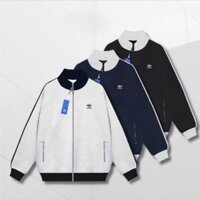 Áo khoác ADIDAS nam nữ tay phối logo thêu,Áo khoác bomber chất nỉ bông khoá kéo mượt full tag Mạc - Mẫu QĐT