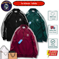 Áo Khoác Adidas Thể Thao Chất Thun Dày Dặn Chống Gió - Áo Bomber Nam Nữ 3 Sọc Hình Thêu Cao Cấp