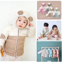 Áo khoác/ áo gile phao HREEN cho bé tùe 9-12m đến 4-5y mẫu mới nhất áo khoác phao có mũ của hreen cho bé