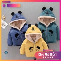 Áo Khoác, Áo Phao Lông Cừu Cho Bé Họa Tiết Micky Cho Bé Trai Bé Gái Siêu Đẹp