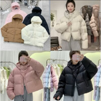 Áo khoác, áo phao nữ, áo phao béo , áo phao có mũ siêu nhẹ ấm áp ,4 màu siêu xinh cổ cao ,free size 40-65kg