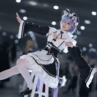 áo khoác attack on titan Rem cos quần áo Ram cosplay cô hầu gái quần áo Trọn bộ từ đầu