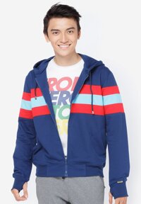 Áo khoác Bambo màu xanh đen phối sọc đỏ AKPhoi