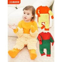 Áo khoác bảo vệ đầu gối và khuỷu tay cho trẻ em, bộ đồ làm sạch sàn cho trẻ sơ sinh, áo liền quần làm sạch sàn cho mùa xuân, mùa thu và mùa đông