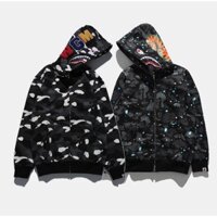 Áo khoác Bape cá mập galaxy shark phản quang jacket Bape WGM thêu cho nam và nữ cao cấp