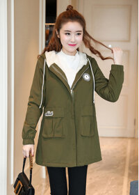 ÁO KHOÁC BẦU KAKI LÓT LÔNG ABC024 - M  46-57kg