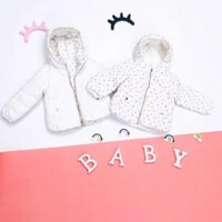 Áo khoác bé gái, áo khoác cho bé 2 mặt, chất phao ấm áp, size 1-5 xuất dư đẹp - BEEKIDS