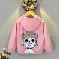 Áo khoác bé gái size đại 6 tuổi đến 10 tuổi áo khoác chống nắng cho bé có nón thời trang hè xuân, SR0403