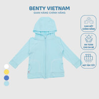 Áo khoác BENTY màu trơn cotton mềm mịn thoáng mát cho bé trai bé gái chống nắng chính hãng