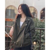 Áo khoác biker da lộn