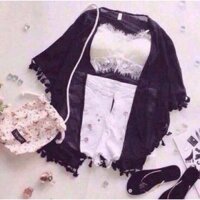 Áo Khoác Bikini Đen Ngắn Đẹp Nhất