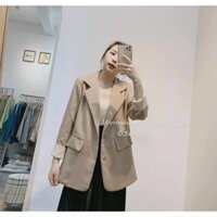 Áo khoác Blazer cao cấp kèm túi 2 lớp lót đồng màu Ulzzang Style