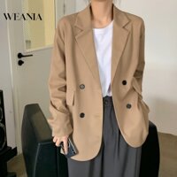 Áo Khoác blazer Dáng Dài Form Rộng Thời Trang Thanh Lịch Cho Nữ